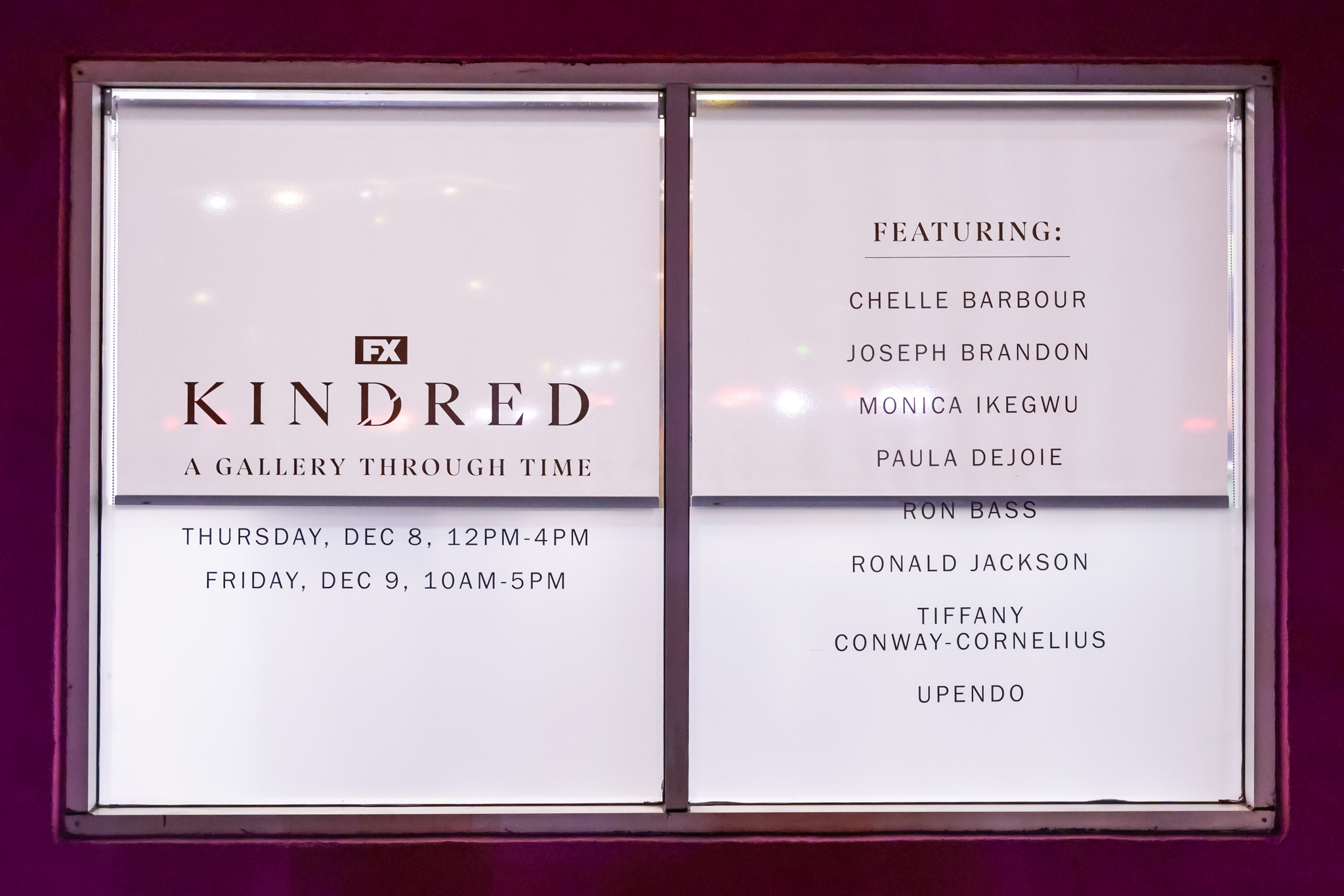 FX Kindred: A Gallery Through Time, Los Angeles, California, USA – 08 Dec 2022